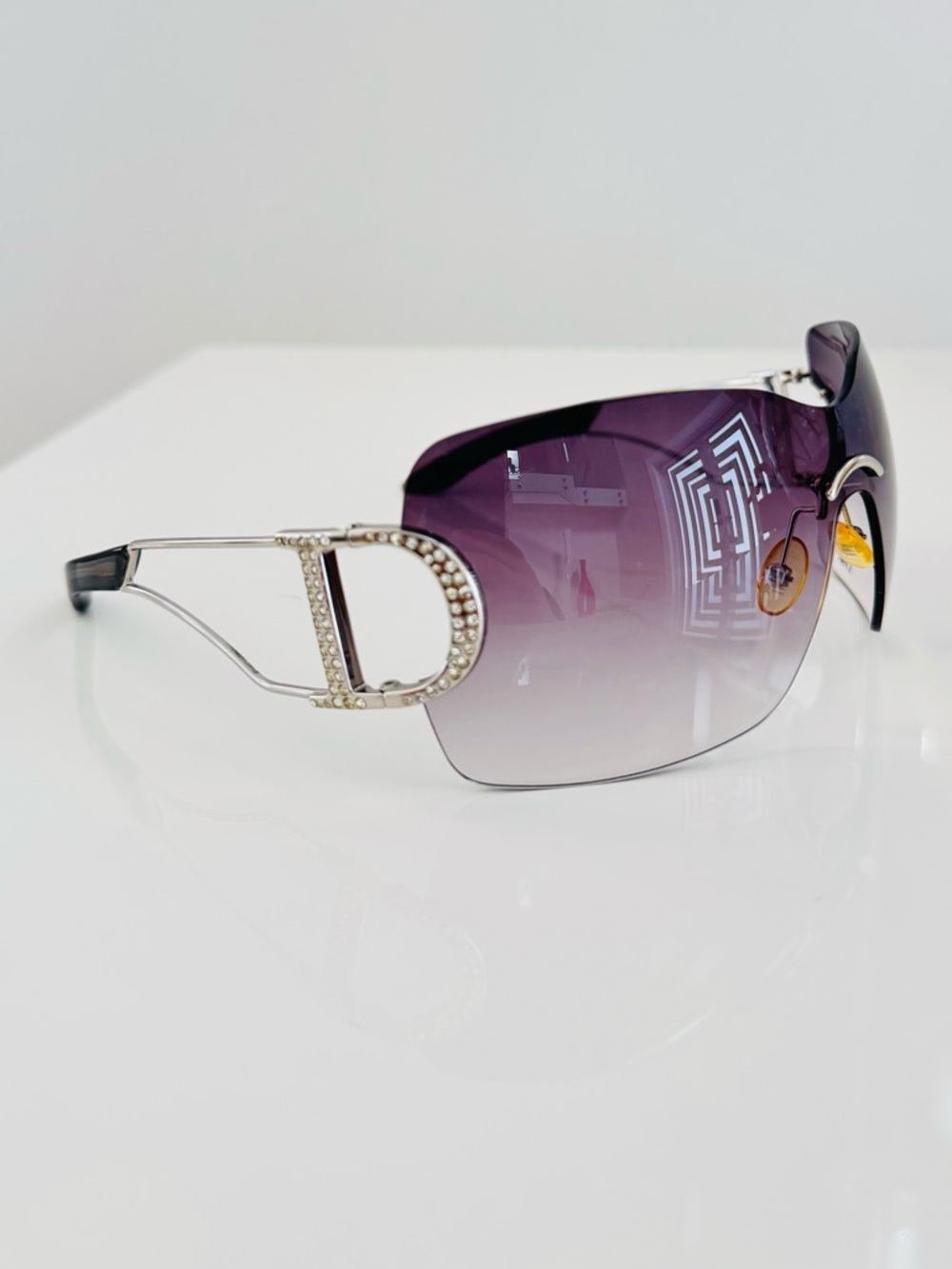 RARE ๐ฆ Authentic DIOR rimless Diorly 1 Swarovski sunglasses - Picture 4 of 8